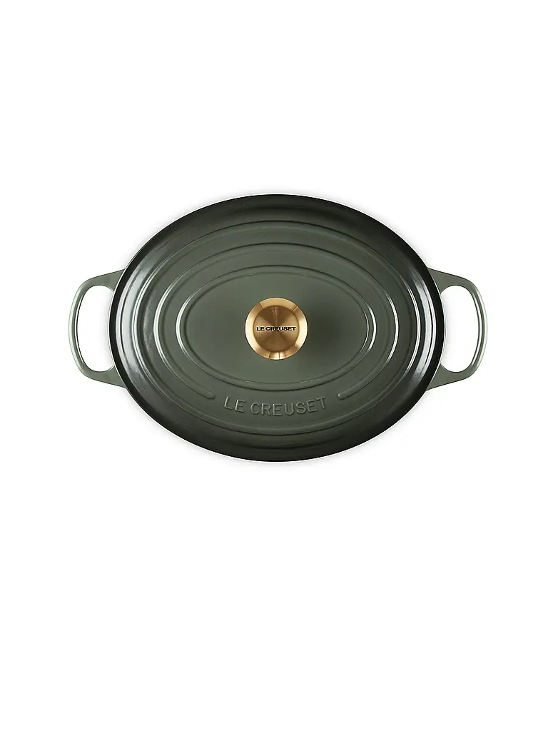 LE CREUSET | Cocotte ovalada SIGNATURE 31cm 6,3l Tomillo | dunkelgrün