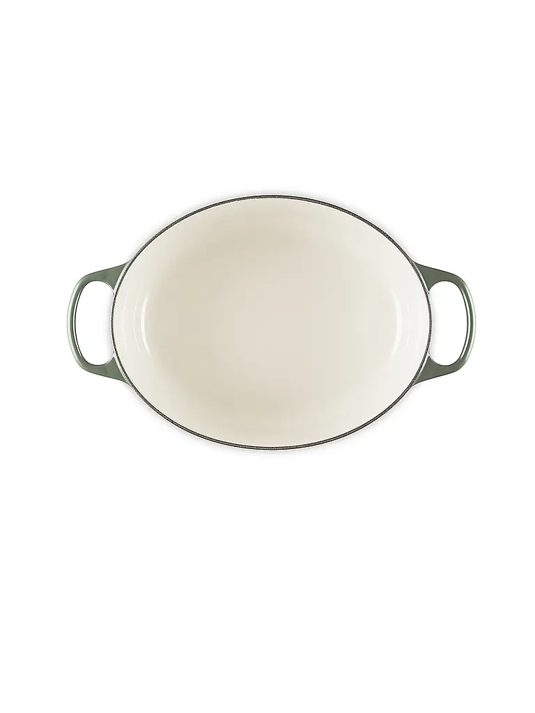 LE CREUSET | Cocotte ovalada SIGNATURE 31cm 6,3l Tomillo | dunkelgrün