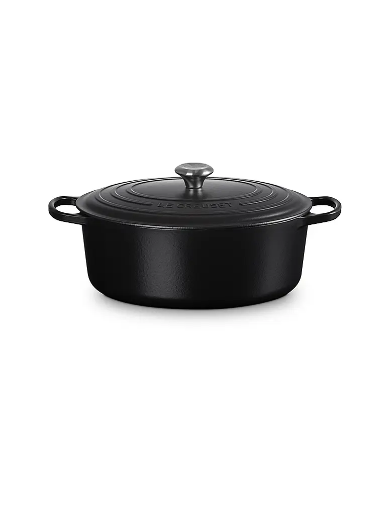 LE CREUSET | Cocotte ovalada SIGNATURE 33cm/7,5l Negro | schwarz