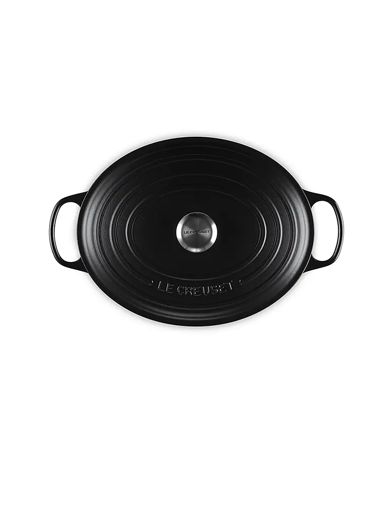 LE CREUSET | Cocotte ovalada SIGNATURE 33cm/7,5l Negro | schwarz