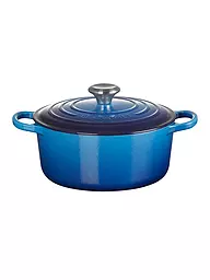 LE CREUSET | Bräter rund "Signature" 24cm/4,2l (Rojo Horno) | Azul