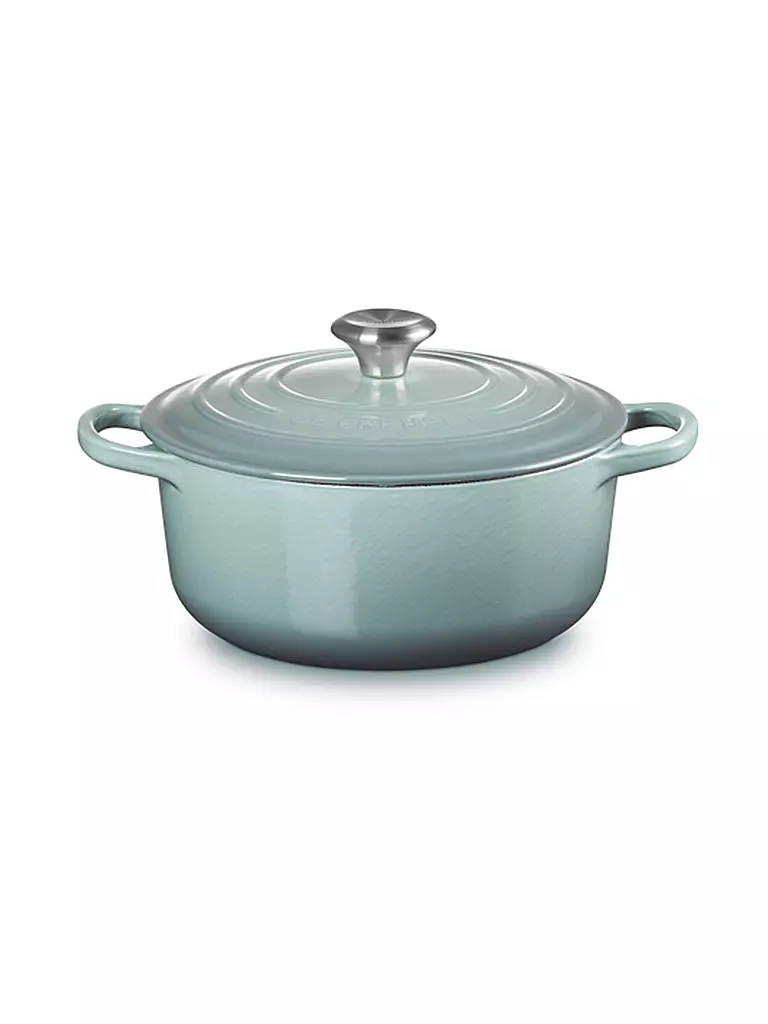 LE CREUSET | Cocotte redonda SIGNATURE 20cm/2,4 l Sea Salt | hellgrau