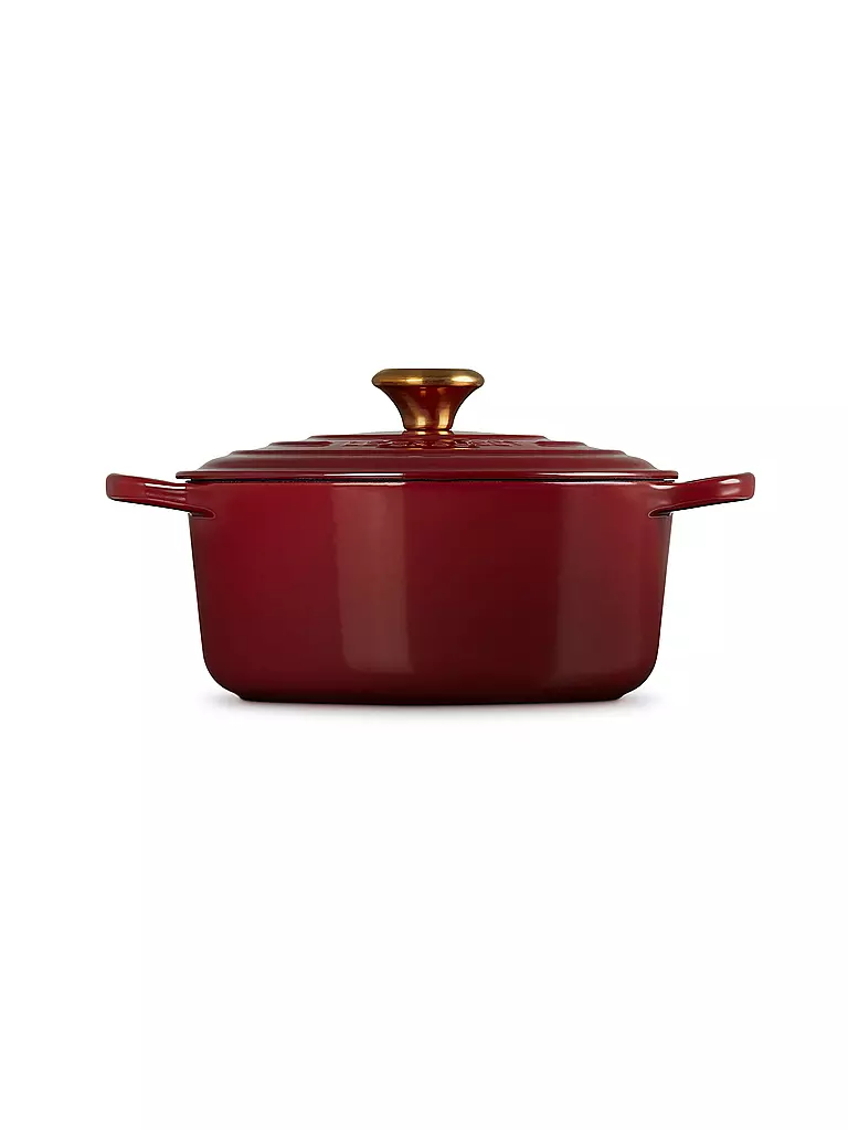 LE CREUSET | Cocotte redonda SIGNATURE 24cm/4,2l Garnet | dunkelrot