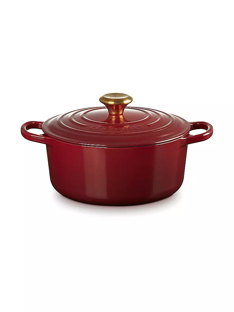 LE CREUSET | Cocotte redonda SIGNATURE 24cm/4,2l Garnet | dunkelrot