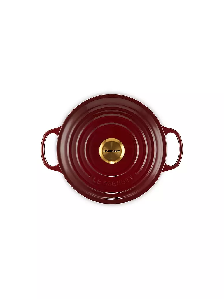 LE CREUSET | Cocotte redonda SIGNATURE 24cm/4,2l Garnet | dunkelrot