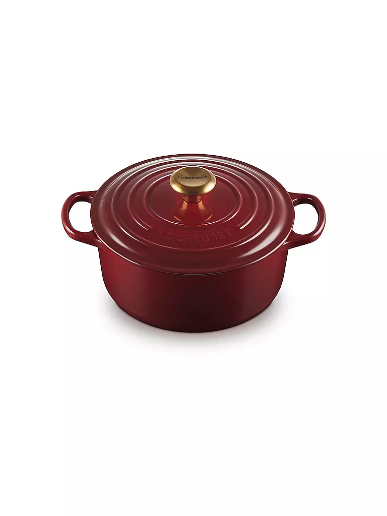 LE CREUSET | Cocotte redonda SIGNATURE 24cm/4,2l Garnet | dunkelrot