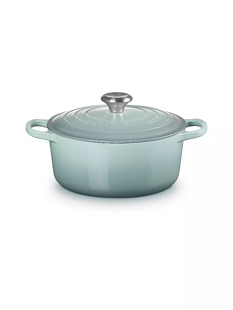 LE CREUSET | Cocotte redonda Signature 24cm/4,2l Sea Salt | hellgrau
