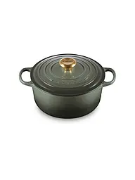 LE CREUSET | Bräter rund "Signature" 24cm/4,2l (Rojo Horno) | Verde oscuro