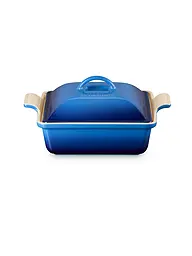 LE CREUSET | Fuente cuadrada con tapa 23cm/2,4l TRADITION Azure | Azul