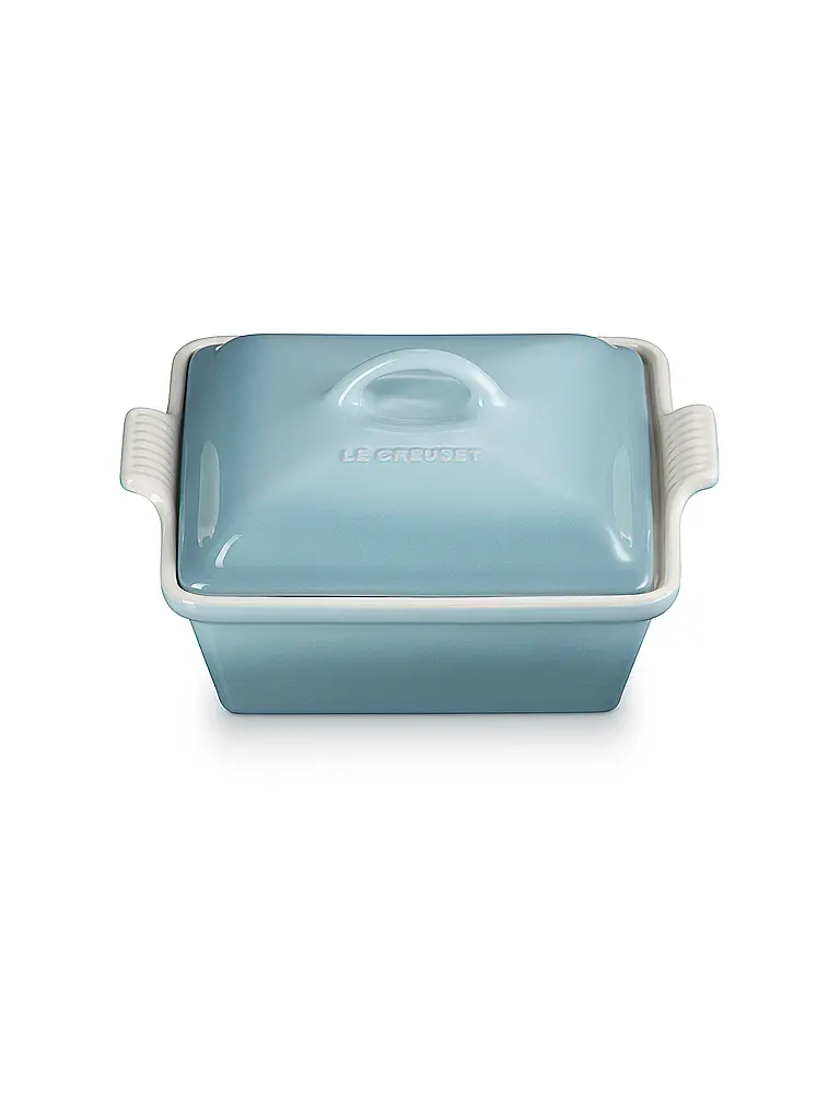 LE CREUSET | Fuente para horno cuadrada con tapa 23cm/2,4l TRADITION Sea Salt | Gris claro