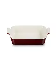 LE CREUSET | Fuente rectangular Tradition de gres 26x19cm/2,4l | Rojo oscuro