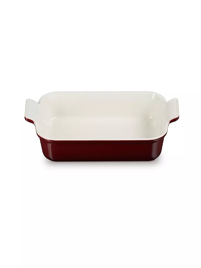 LE CREUSET | Fuente rectangular Tradition de gres 26x19cm/2,4l Garnet | dunkelrot