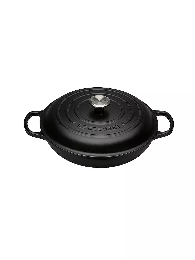LE CREUSET | Gourmet-Profitopf "Signature" 30cm/ 3,5l (Negro) | schwarz