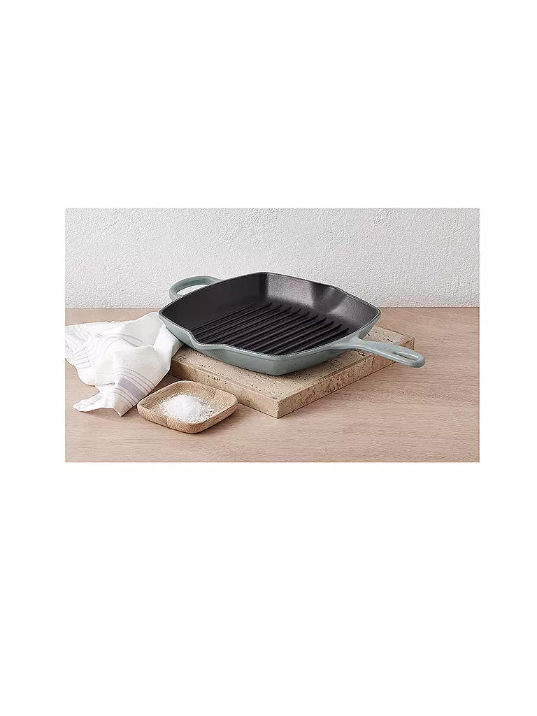 LE CREUSET | Grillpfanne quadratisch SIGNATURE 26x26cm | Gris claro