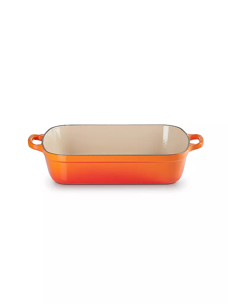 LE CREUSET | Gusseisen-Bratreine eckig 33cm/4,9l SIGNATURE Ofenrot | Naranja