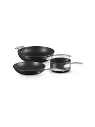 LE CREUSET | Juego de cocina de aluminio antiadherente de 3 piezas | Negro