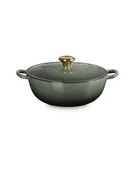 LE CREUSET | Kochtopf mit Deckel 26cm/4,1l  LA MARMITE HOLLY Cotton | Verde oscuro