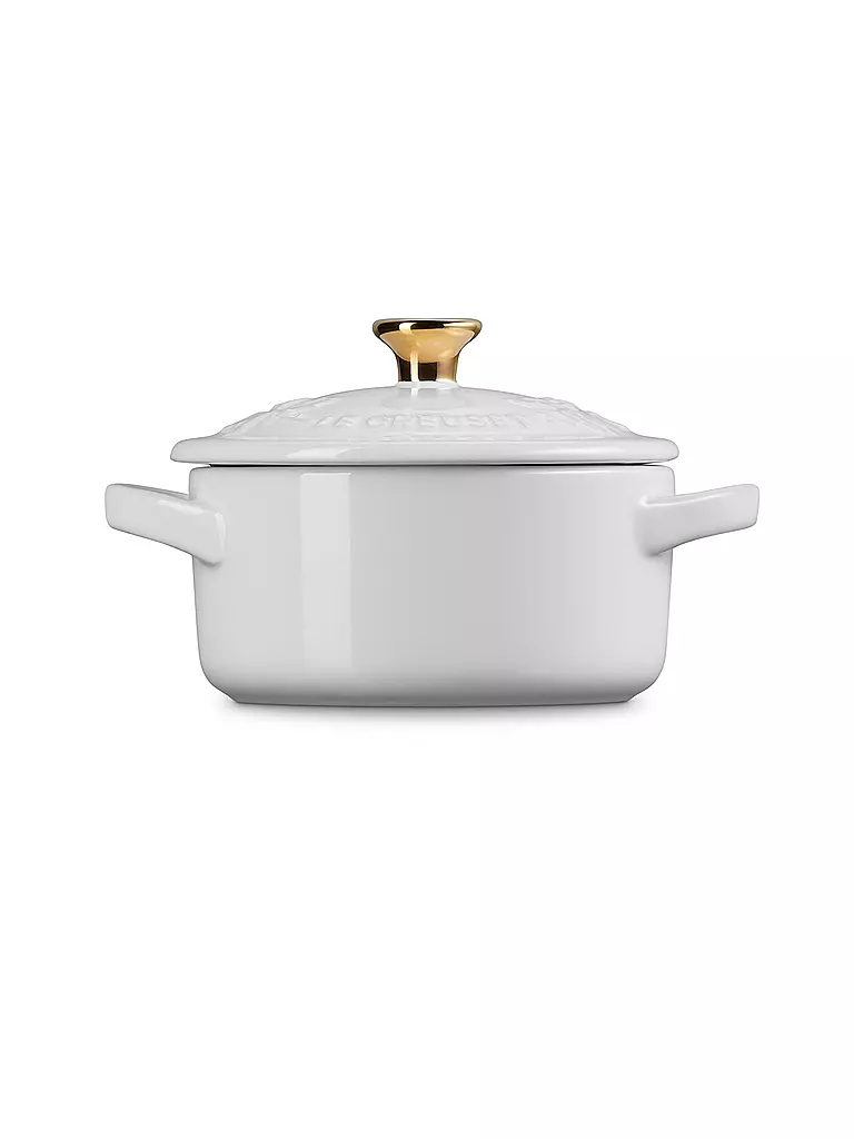 LE CREUSET | Mini Cocotte con tapa 10cm/0,25l HOLLY White | Blanco