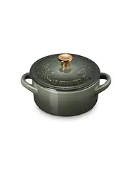 LE CREUSET | Mini Cocotte mit Deckel 10cm/0,25l HOLLY White | Verde oscuro