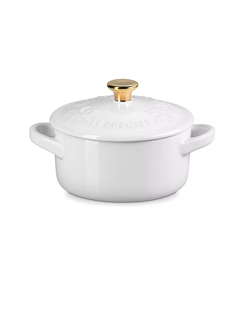 LE CREUSET | Mini Cocotte mit Deckel 10cm/0,25l HOLLY White | Blanco