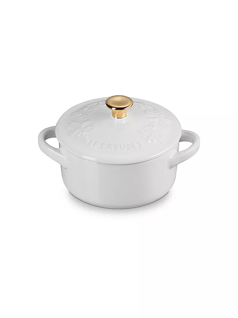 LE CREUSET | Mini Cocotte mit Deckel 10cm/0,25l HOLLY White | Blanco