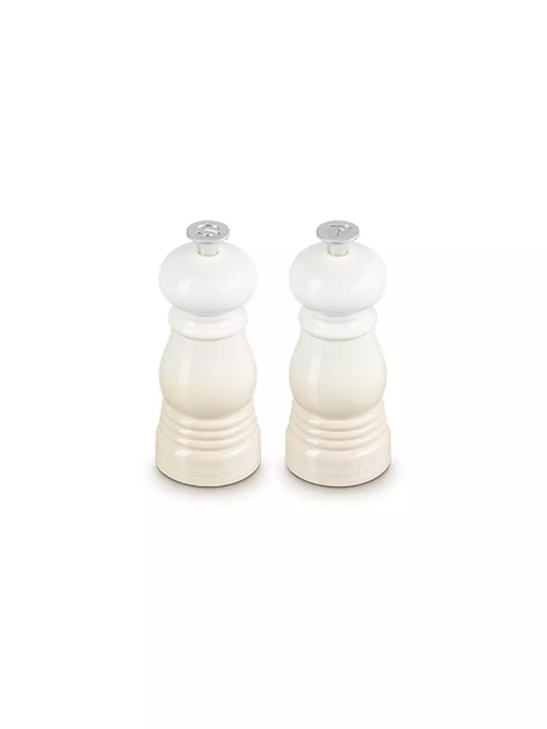 LE CREUSET | Mini juego de molinillos de sal y pimienta de 12,5 cm Meringue | Crema
