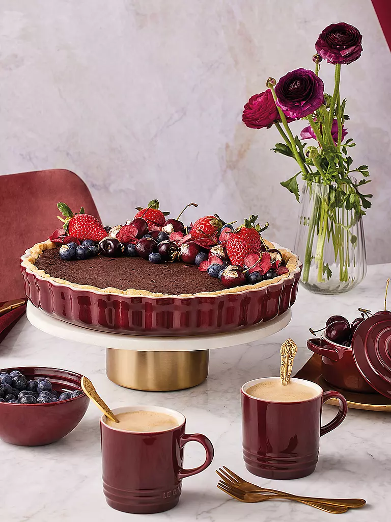 LE CREUSET | Molde para tarta 28cm/2,1l POTERIE Garnet | 