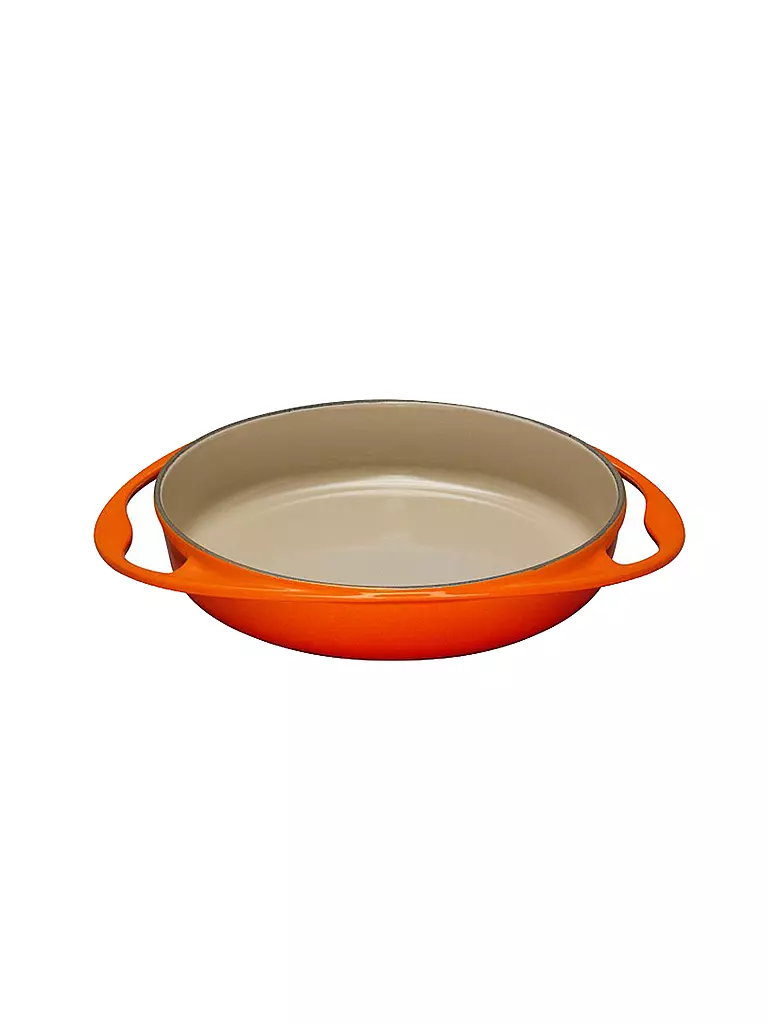 LE CREUSET | Molde para tarta Tartin de hierro fundido de 28 cm (Rojo Horno) 2,6 l | Naranja