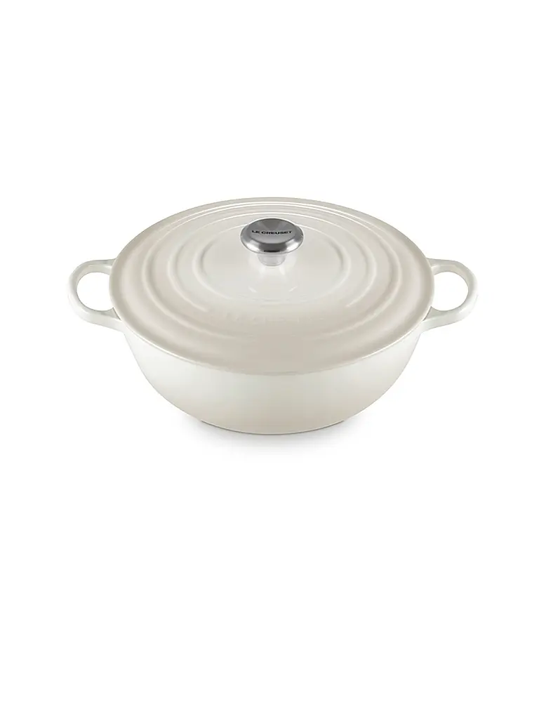 LE CREUSET | Olla familiar 28 cm La Marmite SIGNATURE Meringue | Crema