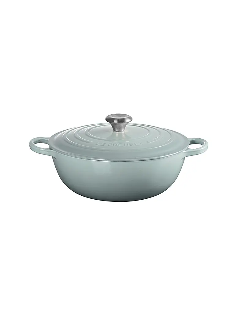 LE CREUSET | Olla familiar 28cm La Marmite SIGNATURE Sea Salt | hellgrau