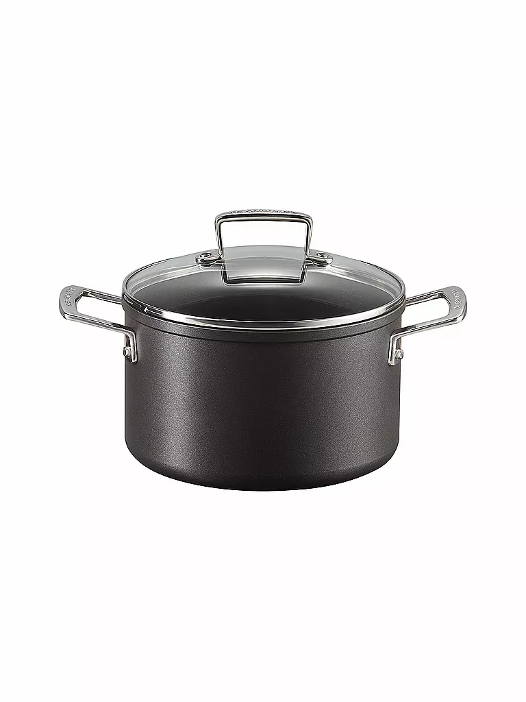 LE CREUSET | Olla para carne de aluminio antiadherente con tapa 20cm/3,8l Negro | Negro
