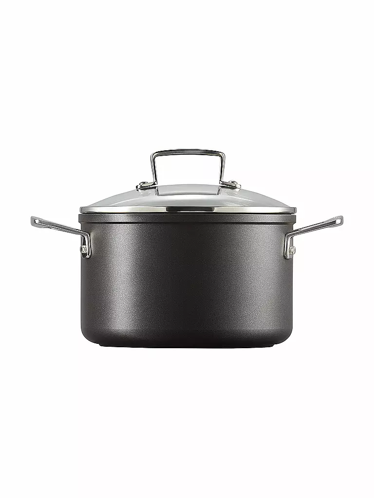 LE CREUSET | Olla para carne de aluminio antiadherente con tapa 20cm/3,8l Negro | Negro