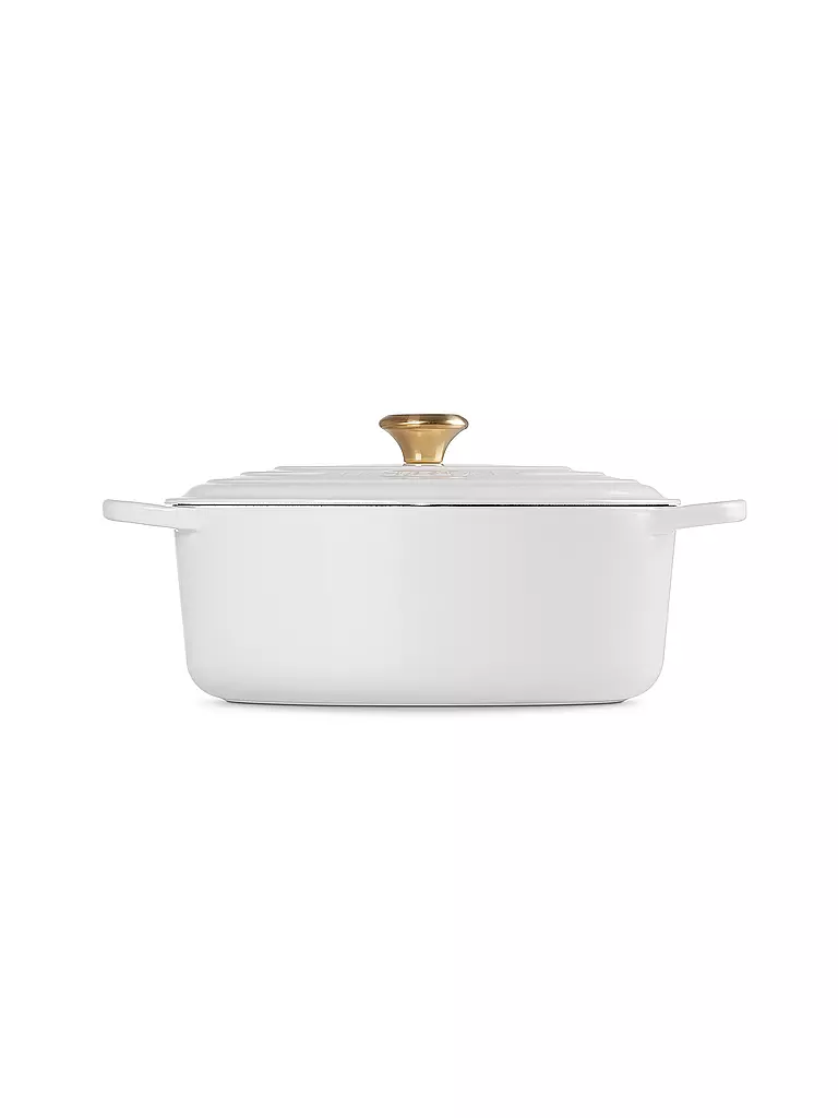 LE CREUSET | Ovaler Bräter aus Gusseisen Signature 31cm 6,3l White | Blanco