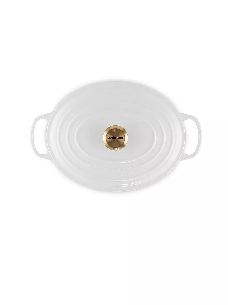 LE CREUSET | Ovaler Bräter aus Gusseisen Signature 31cm 6,3l White | Blanco