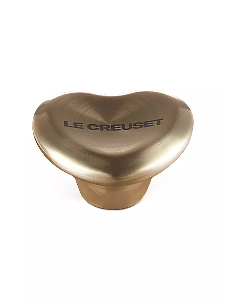 LE CREUSET | Pomo de tapa con forma de corazón de 4,7 cm SIGNATURE oro claro | Oro