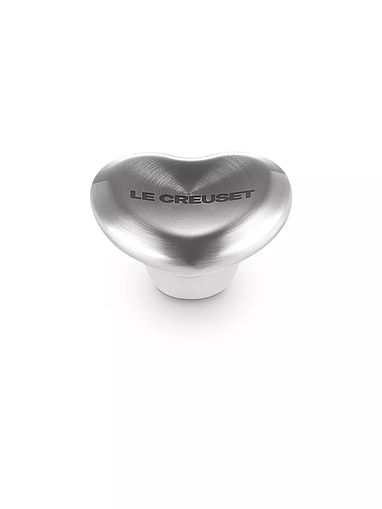 LE CREUSET | Pomo de tapa corazón 4,7 cm SIGNATURE | Plata