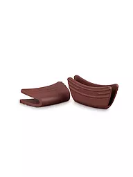 LE CREUSET | Protector de mango juego de 2 negro | Rojo oscuro