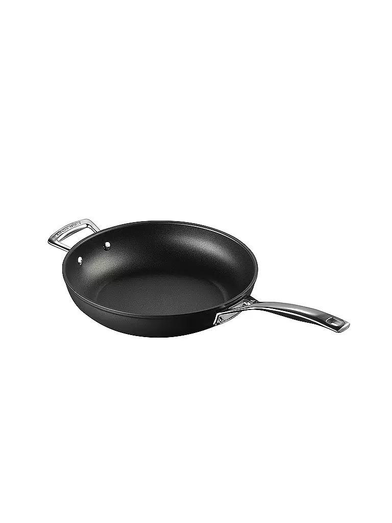 LE CREUSET | Sartén alta de aluminio antiadherente con asa auxiliar 28cm/3,2l | schwarz