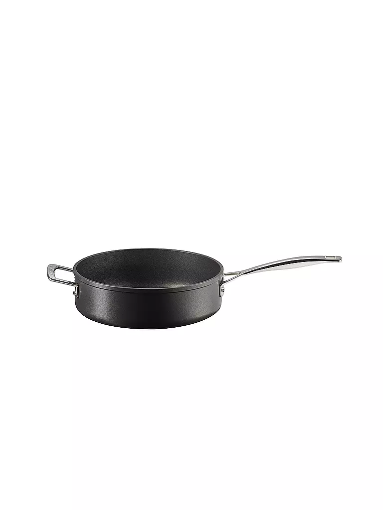 LE CREUSET | Sartén honda antiadherente de aluminio con asa auxiliar 26cm/4l | Negro