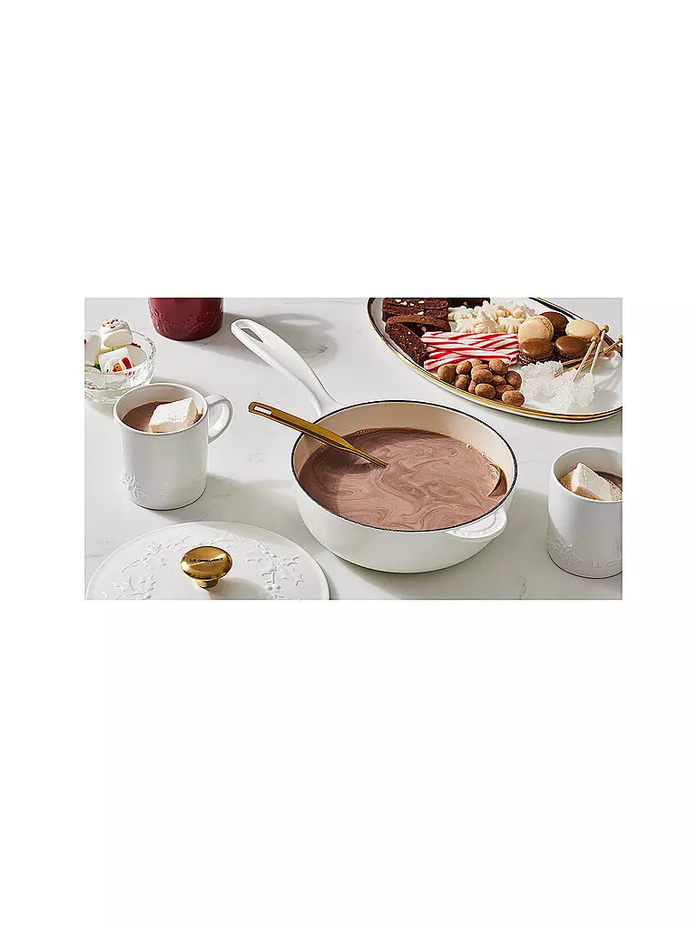 LE CREUSET | Stielkasserolle mit Deckel 21cm HOLLY Cotton | Beige