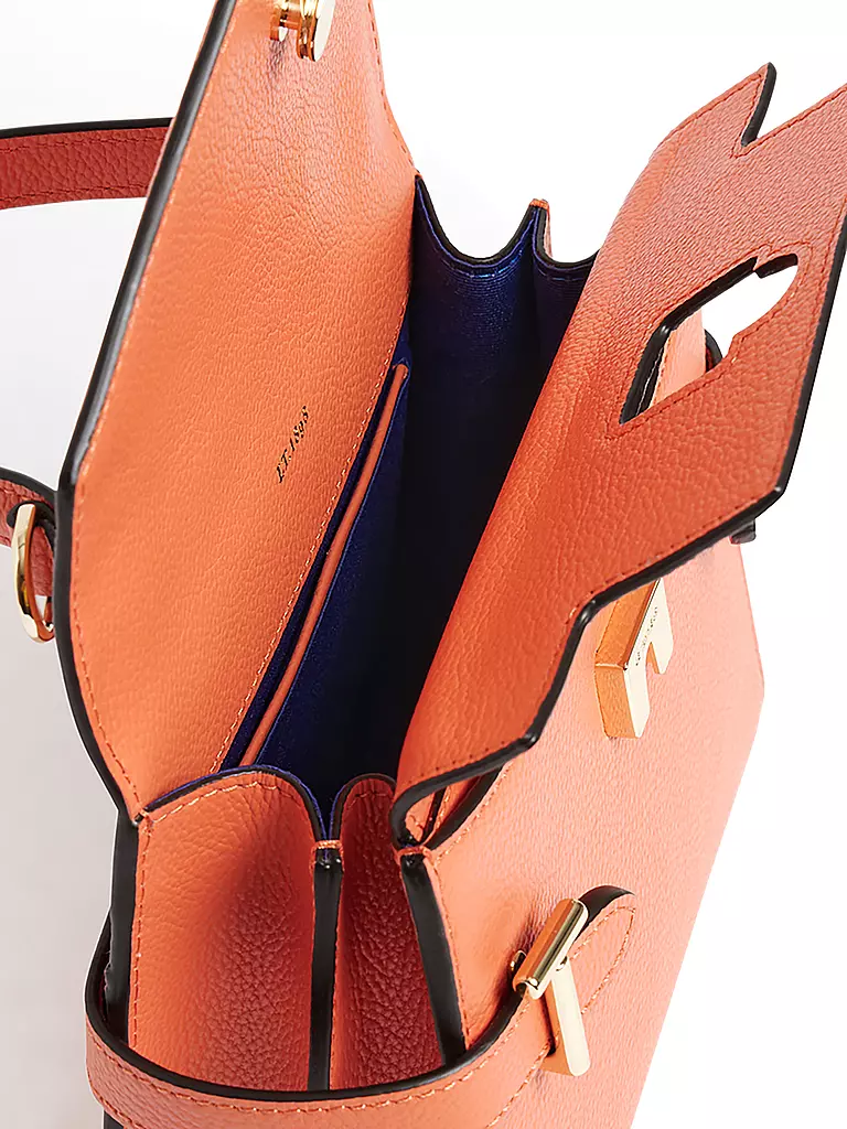 LE TANNEUR | Ledertasche - Henkeltasche EMILIE FLAP Small | Naranja