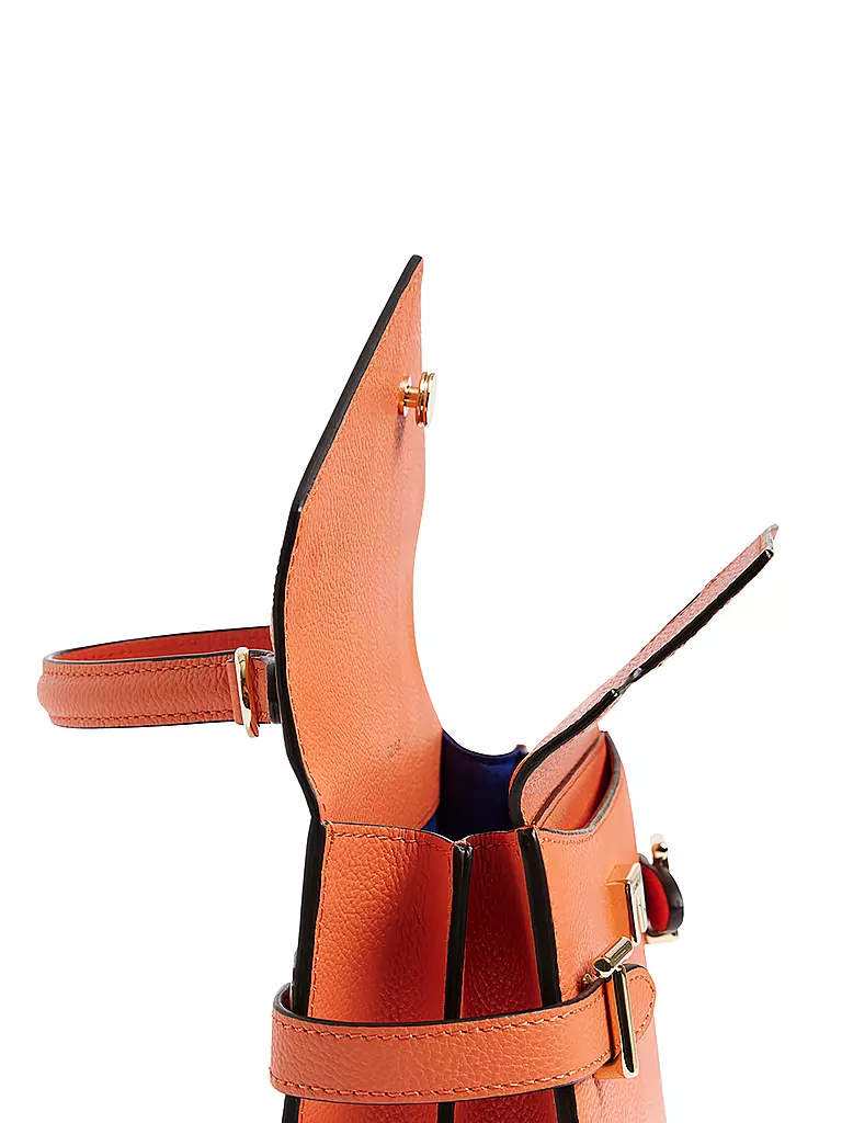 LE TANNEUR | Ledertasche - Henkeltasche EMILIE FLAP Small | Naranja