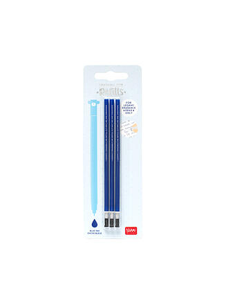 LEGAMI | Recambio para bolígrafo de gel borrable, paquete de 3 unidades, azul