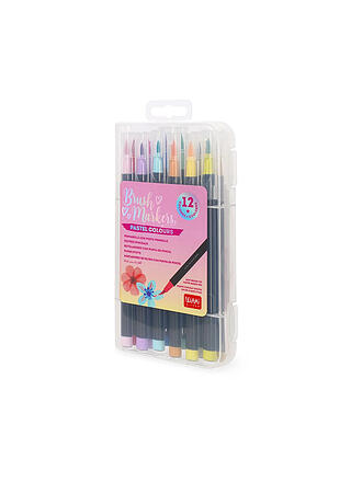 LEGAMI | Set de 12 rotuladores de pincel en colores pastel