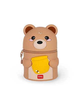 LEGAMI | Soporte para bolígrafos de escritorio OSO DE PELUCHE - Súper Kawaii Marrón