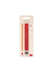 LEGAMI | Recambio para bolígrafo de gel borrable, paquete de 3, rojo | Sin color