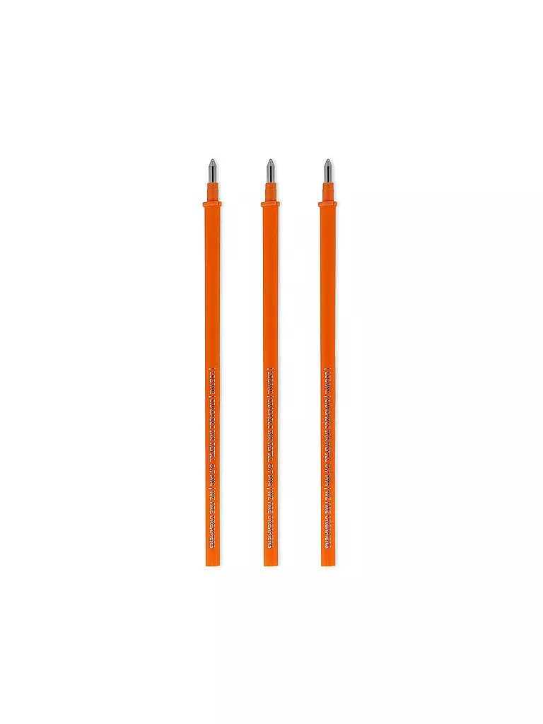 LEGAMI | Recambio para bolígrafo de gel borrable - Erasable Pen Paquete de 3. Naranja | Sin color
