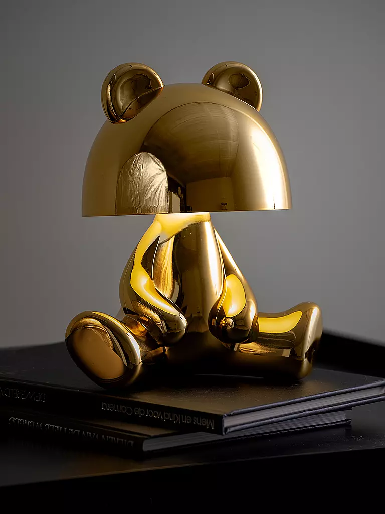 LEITMOTIV | Lámpara de mesa LED BEAR Bluetooth chapada en oro | Oro
