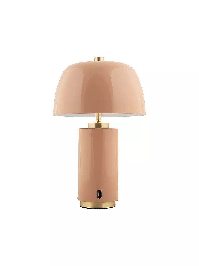 LEITMOTIV | Lámpara de mesa LED FREYA Iron Soft Brown | Marrón claro