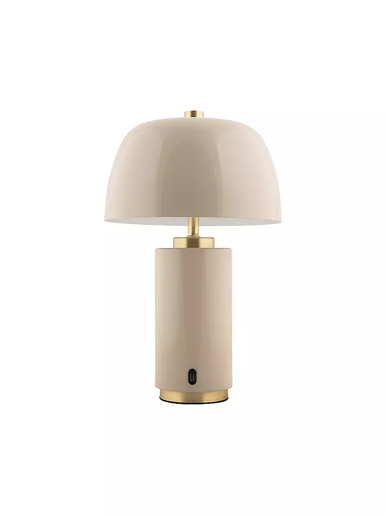 LEITMOTIV | Lámpara de mesa LED FREYA Iron Warm Grey | Gris claro